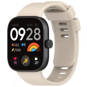 Pasek Bizon Strap Watch Silicone do Xiaomi Redmi Watch 4 / Xiaomi Band 8 Pro, beżowy