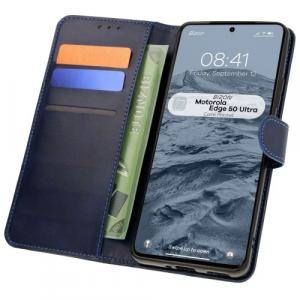 Etui z klapką Bizon Case Pocket do Motorola Edge 50 Ultra, granatowe