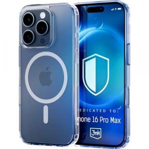 Etui 3mk MagCase do iPhone 16 Pro Max, przezroczysto-białe