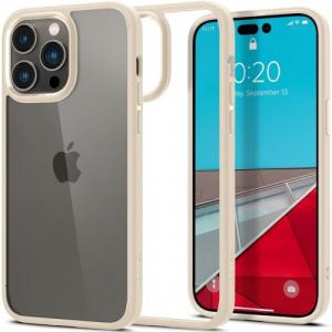 Etui Spigen Crystal Hybrid do iPhone 14 Pro, przezroczysto-beżowe