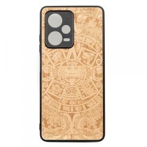 Drewniane etui Bewood do Redmi Note 12 5G, Kalendarz Aztecki Aniegre