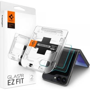 OUTLET: Szkło do etui + Aplikator Spigen Glas.tr EZ Fit 2-Pack do Galaxy Z Flip6, przezroczyste