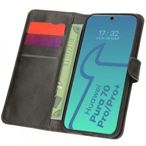 Etui z klapką Bizon Case Pocket do Huawei Pura 70 Pro / Pro+, czarne