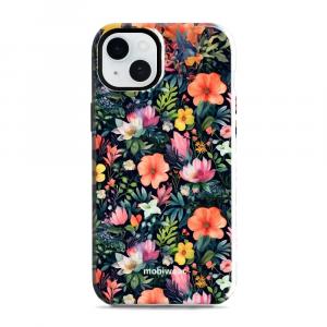 Etui ochronne do iPhone 15 Plus, Mobiwear Elite Pro, kolorowo-kwieciste