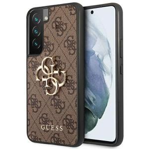 OUTLET: Etui Guess 4G Big Metal Logo Galaxy S22, brązowe