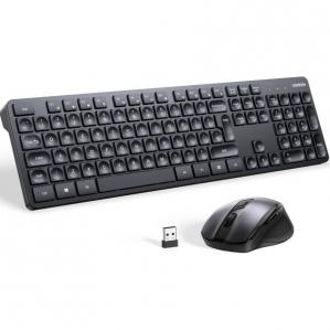 Zestaw klawiatura + myszka bezprzewodowa Ugreen MK006, Bluetooth 5.0, 2.4GHz USB-A, 4K DPI, czarne