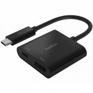 Adapter Belkin USB-C do HDMI 4K 60Hz z portem ładowania 60W, czarny