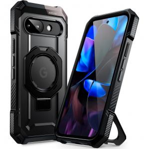 Etui pancerne Supcase UB Grip Mag do MagSafe do Google Pixel 9a, czarno-przezroczyste