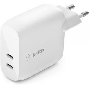 Ładowarka sieciowa Belkin Boost Wall Dual 2x 20W USB-C PD 3.0 40W, biała