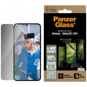 Szkło prywatyzujące z aplikatorem PanzerGlass Ultra-Wide Fit Matrix do Galaxy S25 Plus / S24 Plus