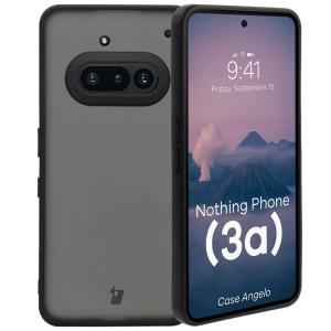 Etui Bizon Case Angelo do Nothing Phone (3a), przydymione z czarną ramką