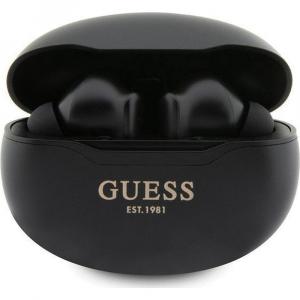 Bezprzewodowe słuchawki dokanałowe Guess Classic EST TWS + Stacja dokująca/powerbank, czarne
