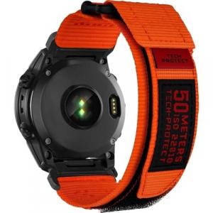 OUTLET: Pasek Tech-Protect Scout Pro, QuickFit 26mm do Garmin Fenix 8 (51 mm) / 7X Pro / 7X / 6X Pro, pomarańczowy