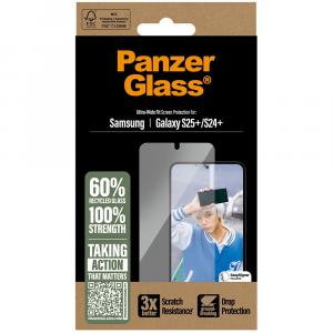 Szkło hartowane na cały ekran PanzerGlass Ultra-Wide Fit do Galaxy S25 Plus, przezroczyste