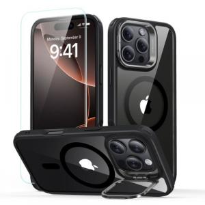 Etui + Szkło ESR Classic Hybrid Kickstand HaloLock MagSafe do iPhone 16 Pro, przezroczysto-czarne