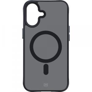 Etui 3mk Smoke MagCase do iPhone 16, przydymione z czarną ramką