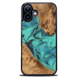 Drewniane etui do iPhone 16 Plus, Bewood Unique Turquoise