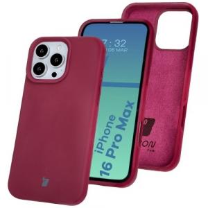 Silikonowe etui Bizon Soft Case do iPhone 16 Pro Max, ciemnofioletowe