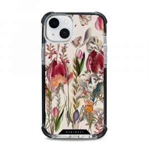 Etui ochronne do iPhone 15 Plus do MagSafe, Mobiwear Elite Bumper, bukiet kwiatów