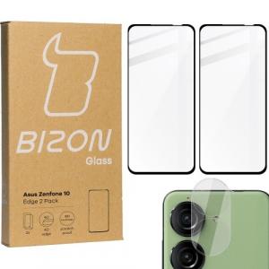 2x Szkło + szybka na aparat BIZON Edge 2 Pack do Asus Zenfone 10