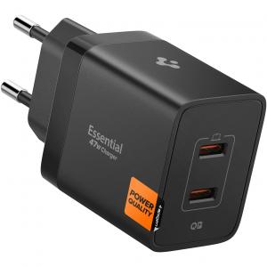 Ładowarka sieciowa Spigen ArcStation Essential EE472EU GaN, USB-C 47W, czarna
