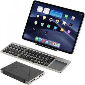 Klawiatura bezprzewodowa Dux Ducis Tri-Fold Wireless Keyboard Bluetooth 5.2, czarno-szara