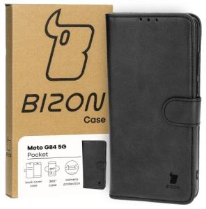 Etui z klapką Bizon Case Pocket do Motorola Moto G84 5G, czarne