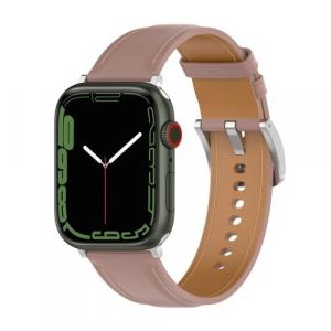 Skórzany pasek Bizon Strap Watch Casual do Apple Watch 44/45/46/49 mm, różowy