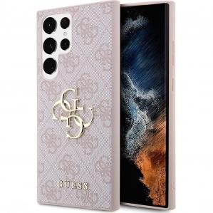 Etui Guess 4G Big Metal Logo do Galaxy S24 Ultra, różowe