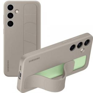 OUTLET: Etui Samsung Silicone Standing Grip Case do Galaxy S24 Plus, ciemnoszare