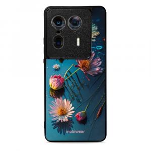 Etui ochronne do Motorola Edge 50 Ultra, Mobiwear Glossy Case, niebiesko-kwieciste