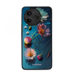 Etui ochronne do Xiaomi POCO F7 Pro, Mobiwear Glossy Case, niebiesko-kwieciste