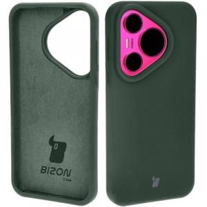 Silikonowe etui Bizon Soft Case do Huawei Pura 70, ciemnozielone