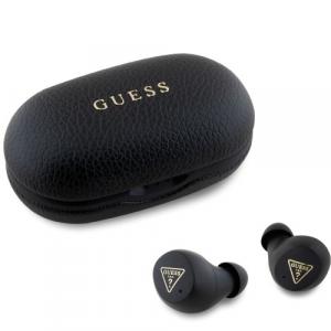 Bezprzewodowe słuchawki douszne Guess Capsule Printed Logo Bluetooth TWS, czarne