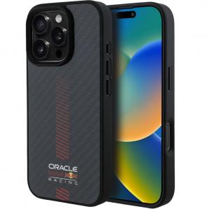 Etui Red Bull Carbon Fiber Powerbar do MagSafe do iPhone 16 Pro Max, czarne