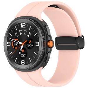 Silikonowy pasek Bizon Strap Watch Silicone L do Galaxy Watch 8 40 mm / 44 mm / 8 Classic 46 mm, różowy