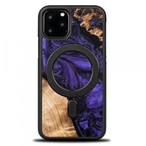 Drewniane etui Bewood do iPhone 11 Pro, Violet MagSafe