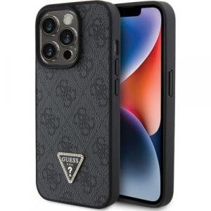 Etui Guess Hardcase Leather 4G Diamond Triangle do iPhone 15 Pro Max, czarne