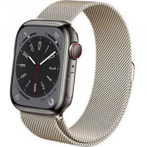 Pasek Crong Milano Steel Band do Apple Watch 42/41/40/38 mm, złoty