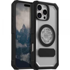 Etui Rokform Crystal Case Mag do iPhone 16 Pro Max, przezroczyste z czarną ramką