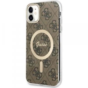 Etui Guess Hardcase 4G MagSafe do iPhone 11 / XR, brązowe