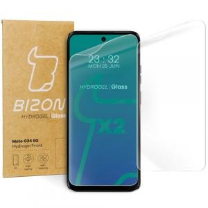 Folia hydrożelowa na ekran Bizon Glass Hydrogel Front do Motorola Moto G34 / G45 5G, 2 sztuki