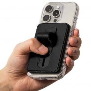 Portfel na karty Ringke Slide Grip Wallet do MagSafe, czarny