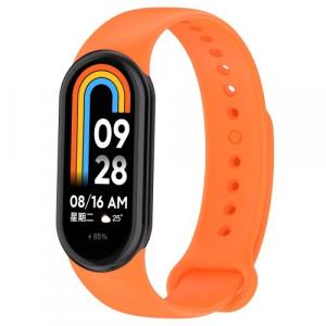 Pasek Bizon Strap Watch Dots do Xiaomi Mi Smart Band 8, pomarańczowy