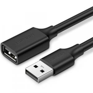 Kabel przejściówka Ugreen USB 2.0 (żeński) - USB 2.0 (męski), przedłużacz 30 MB/s, 5m, czarny