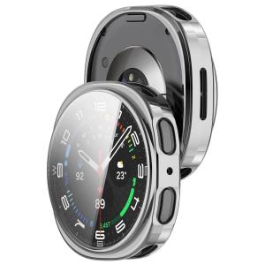 Etui z osłoną ekranu Bizon Case Watch Felipe do Galaxy Watch 8 40 mm, srebrne