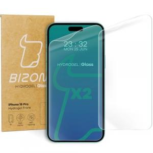 Folia hydrożelowa na ekran Bizon Glass Hydrogel Front do iPhone 15 / 15 Pro / 16, 2 sztuki