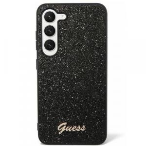 Etui Guess Hardcase Glitter Script do Galaxy S24 Plus, czarne