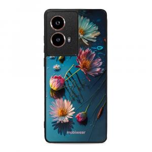 Etui ochronne do Motorola Moto G85 5G, Mobiwear Glossy Case, niebiesko-kwieciste