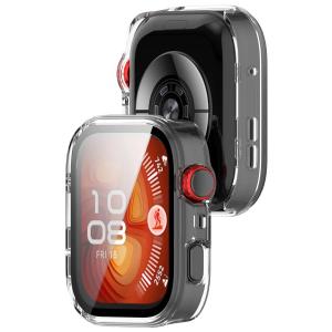 Etui ze szkłem do zegarka Bizon Case+Glass Watch do Huawei Watch Fit 4 Pro, przeźroczyste